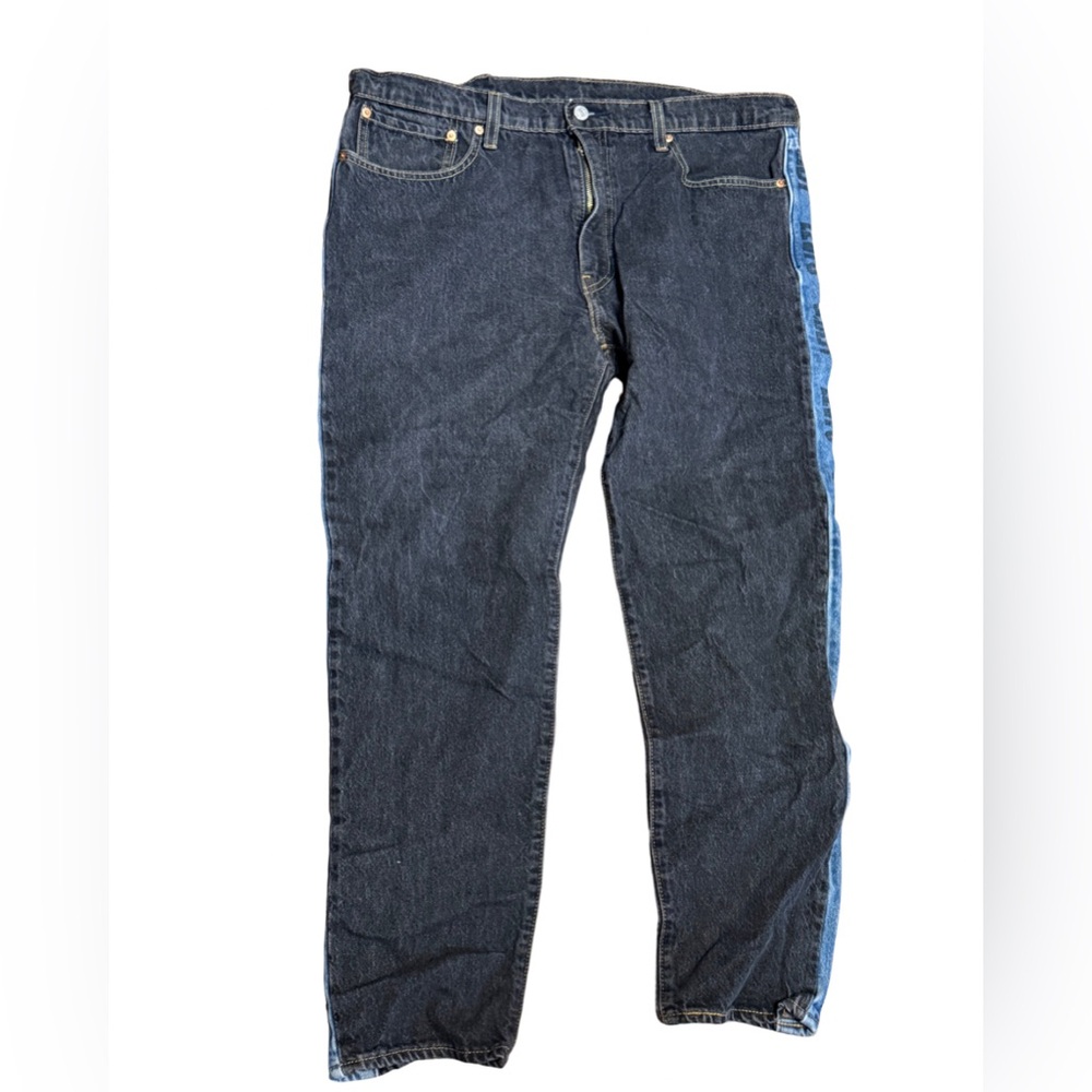 Levi’s Hi Ball Jeans Mens 38 Dark Wash Side Stripe Graphic Denim